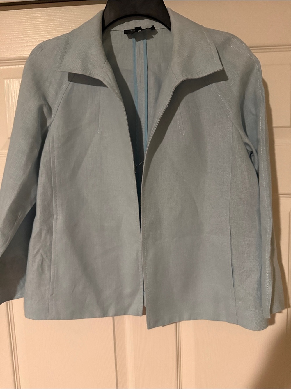 Talbots Pale Blue Two-Piece Skirt Suit - Picture 8 of 12